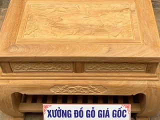 Bộ Tần Thủy Hoàng tay cột 12 siêu vip gỗ Gõ đỏ giá tại xưởng 11