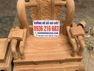 Bộ Tần Thủy Hoàng tay cột 12 siêu vip gỗ Gõ đỏ giá tại xưởng 9