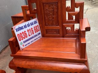 Bộ Sơn Thủy gỗ Hương đỏ 6 món chân 14 Bộ Sơn Thủy gỗ Hương đỏ 6 món chân 14 10