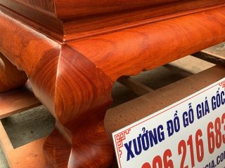 Bộ Sơn Thủy gỗ Hương đỏ 6 món chân 14 Bộ Sơn Thủy gỗ Hương đỏ 6 món chân 14 13