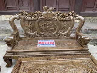 Bộ Minh quốc Nghê Phượng chất liệu gỗ Mun đuôi công 10