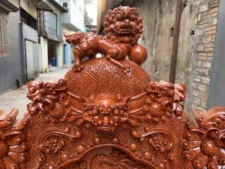 Bộ Rồng Đỉnh 6 món chất liệu gỗ Hương đá 24