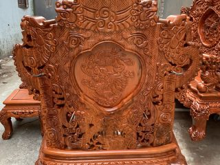 Bộ Rồng Đỉnh 6 món chất liệu gỗ Hương đá 26