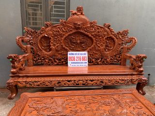Bộ Rồng Đỉnh 6 món chất liệu gỗ Hương đá 15