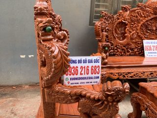 Bộ Rồng Đỉnh 6 món chất liệu gỗ Hương đá 21