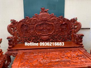 Bộ Rồng đỉnh chất liệu gỗ Hương đá siêu vip 9