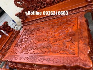 Bộ Rồng đỉnh chất liệu gỗ Hương đá siêu vip 12