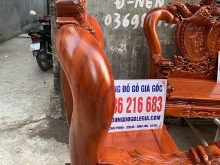 Bộ Minh Quốc Nghê Phượng - tay cột 12 gỗ hương đỏ 14