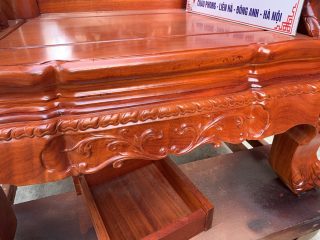 Bộ Minh Quốc Nghê Phượng - tay cột 12 gỗ hương đỏ 18