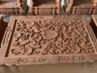 Bộ Rồng Đỉnh 12 món vip gỗ Hương đá 35