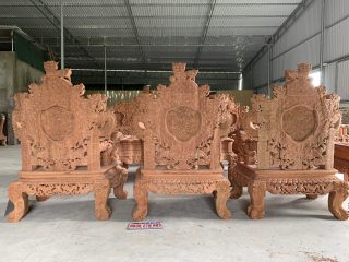 Bộ Rồng Đỉnh 12 món vip gỗ Hương đá 32