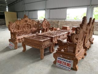 Bộ Rồng Đỉnh 12 món vip gỗ Hương đá 31