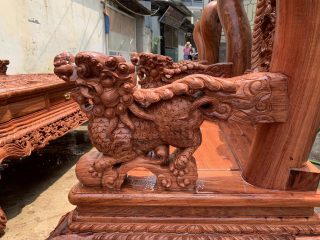 Bộ minh quốc ghê Phượng tay cột 14 gỗ Hương đá bộ 10 món Bộ minh quốc ghê Phượng tay cột 14 gỗ Hương đá bộ 10 món 28