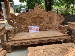 Bộ Rồng Đỉnh vip 12 món Gỗ Gõ Đỏ 35