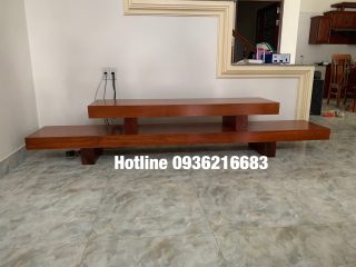 Kệ tivi nguyên khối gỗ Hương đá 7
