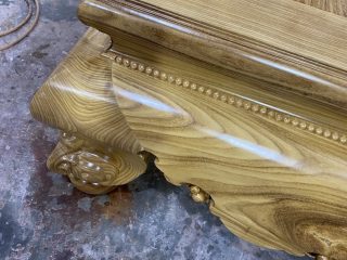 Sập chân quỳ gỗ Cẩm vàng 22