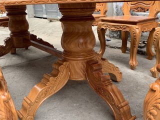 Bàn ăn gỗ Gõ đỏ 8 ghế Louis Hoàng Gia Bàn ăn gỗ Gõ đỏ 8 ghế Louis Hoàng Gia 18