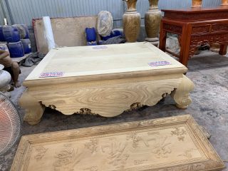 Sập chân quỳ gỗ Cẩm vàng 14