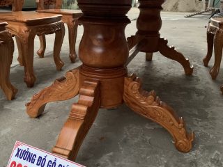 Bộ bàn ăn 6 ghế Louis 1 bàn gỗ Gõ đỏ mặt ván tràn dày 3cm Bộ bàn ăn 6 ghế Louis 1 bàn gỗ Gõ đỏ mặt ván tràn dày 3cm 23