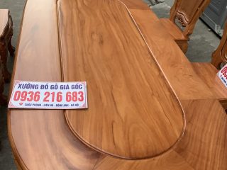 Bộ bàn ăn 6 ghế Louis 1 bàn gỗ Gõ đỏ mặt ván tràn dày 3cm Bộ bàn ăn 6 ghế Louis 1 bàn gỗ Gõ đỏ mặt ván tràn dày 3cm 16