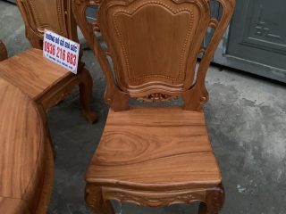 Bộ bàn ăn 6 ghế Louis 1 bàn gỗ Gõ đỏ mặt ván tràn dày 3cm Bộ bàn ăn 6 ghế Louis 1 bàn gỗ Gõ đỏ mặt ván tràn dày 3cm 14