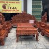 Bộ Rồng Đỉnh VIP tay cột 14 gỗ Hương ( A Trọng Hải Dương)