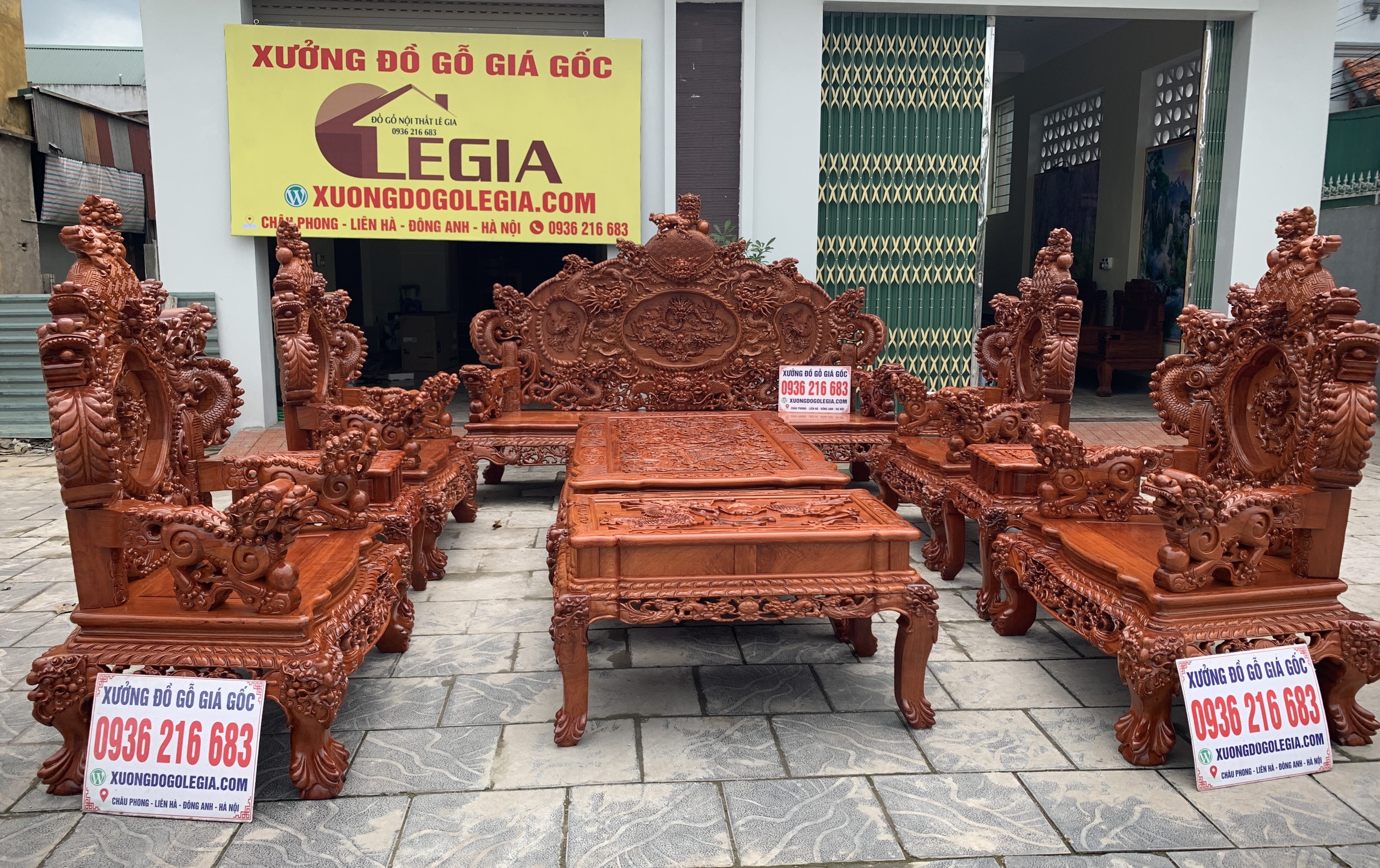 Bộ Rồng Đỉnh Vip gỗ Hương ( AC Trọng Nguyệt Hải Dương) 28