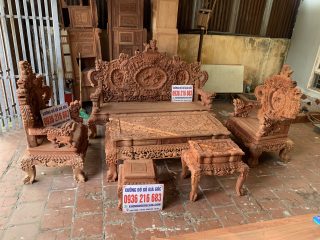 Bộ Rồng Đỉnh 6 món gỗ Hương Đỏ Lào ( A Ánh TP Bắc Ninh) 15