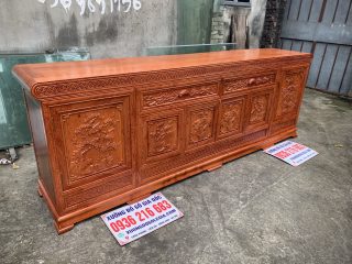 Kệ Mõ Đồng Tiền mặt phẳng để tivi không giới hạn gỗ Hương Kệ Mõ Đồng Tiền mặt phẳng để tivi không giới hạn gỗ Hương 9