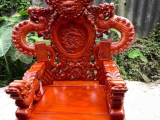 Bộ Nghê Phong Thủy gỗ Hương đỏ 10