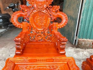 Bộ Nghê Phong Thủy gỗ Hương đỏ 11