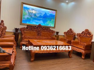 Bộ Hoàng Gia vip 10 món Ván Tràn gỗ Hương 7