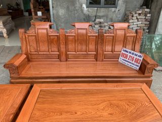 Bộ bàn ghế Âu Á Chương cuốn thư vách trơn gỗ Hương đá Bộ bàn ghế Âu Á Chương cuốn thư vách trơn gỗ Hương đá 19