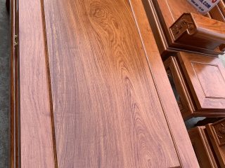 Bộ bàn ghế Âu Á Chương cuốn thư vách trơn gỗ Hương đá Bộ bàn ghế Âu Á Chương cuốn thư vách trơn gỗ Hương đá 15