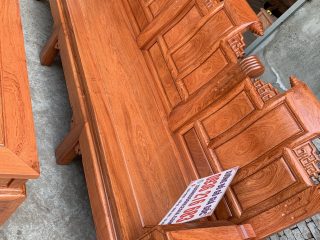 Bộ bàn ghế Âu Á Chương cuốn thư vách trơn gỗ Hương đá Bộ bàn ghế Âu Á Chương cuốn thư vách trơn gỗ Hương đá 14