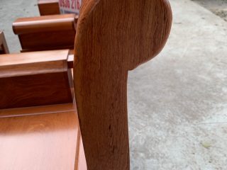 Bộ bàn ghế Âu Á Chương cuốn thư vách trơn gỗ Hương đá Bộ bàn ghế Âu Á Chương cuốn thư vách trơn gỗ Hương đá 16