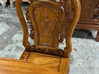 Bàn ăn Tròn 120 và 6 ghế Hoa Hồng gỗ Gõ ( A Thuần Nam Định) Bàn ăn Tròn 120 và 6 ghế Hoa Hồng gỗ Gõ ( A Thuần Nam Định) 10