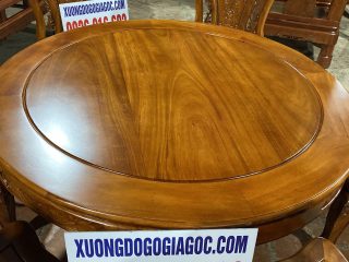 Bàn ăn Tròn 120 và 6 ghế Hoa Hồng gỗ Gõ ( A Thuần Nam Định) Bàn ăn Tròn 120 và 6 ghế Hoa Hồng gỗ Gõ ( A Thuần Nam Định) 9