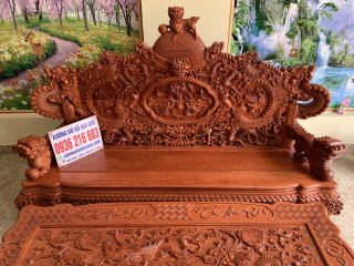 Bộ Rồng Đỉnh Vip Vách Tảng Nguyên Khối gỗ Hương ( A Khoát - Hà Nam) Bộ Rồng Đỉnh Vip Vách Tảng Nguyên Khối gỗ Hương ( A Khoát - Hà Nam) 10