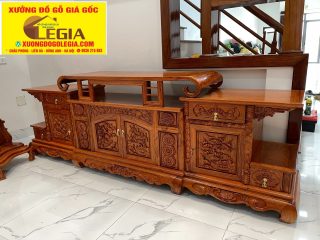 Kệ TiVi Hàm Ếch gỗ Hương đá Kệ TiVi Hàm Ếch gỗ Hương đá 5