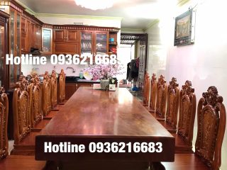 Bàn ăn Nguyên Khối gỗ Gõ đỏ ( A Thanh - Hưng Yên) Bàn ăn Nguyên Khối gỗ Gõ đỏ ( A Thanh - Hưng Yên) 6