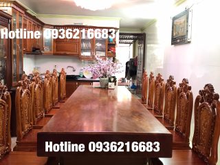 Bàn ăn Nguyên Khối gỗ Gõ đỏ ( A Thanh - Hưng Yên) Bàn ăn Nguyên Khối gỗ Gõ đỏ ( A Thanh - Hưng Yên) 7