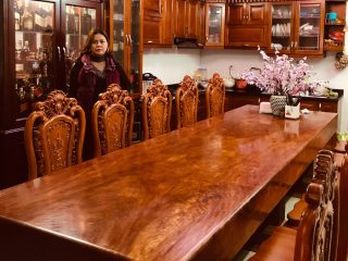 Bàn ăn Nguyên Khối gỗ Gõ đỏ ( A Thanh - Hưng Yên) Bàn ăn Nguyên Khối gỗ Gõ đỏ ( A Thanh - Hưng Yên) 8