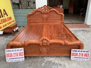 Giường Hồng Trĩ Gỗ Hương 5