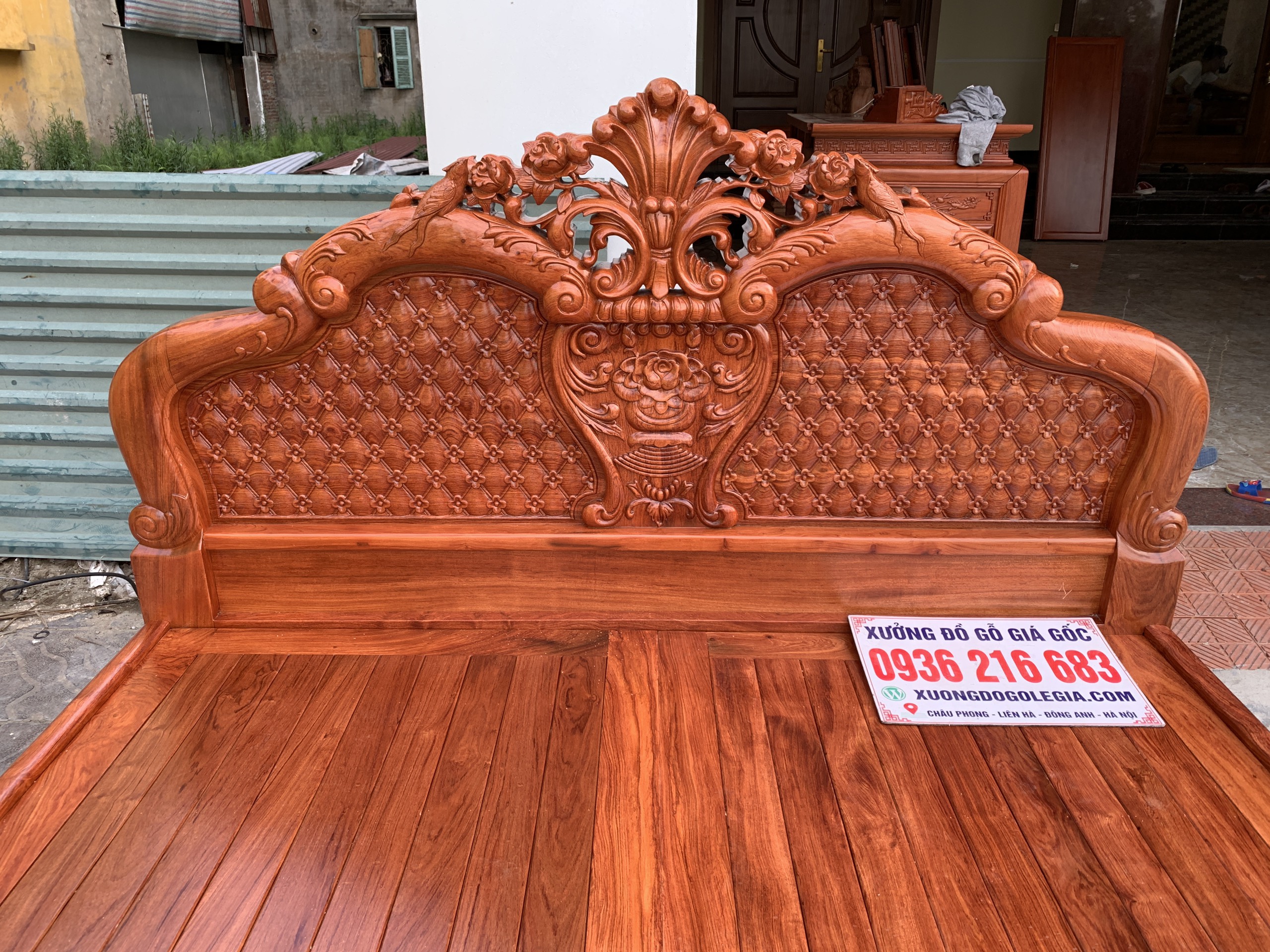Giường Hồng Trĩ Gỗ Hương Giường Hồng Trĩ Gỗ Hương 9