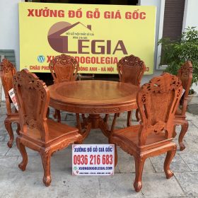 Bộ Bàn Ăn Tròn gỗ Hương ( Chị Phương- Hà Giang) Bộ Bàn Ăn Tròn gỗ Hương ( Chị Phương- Hà Giang) 8