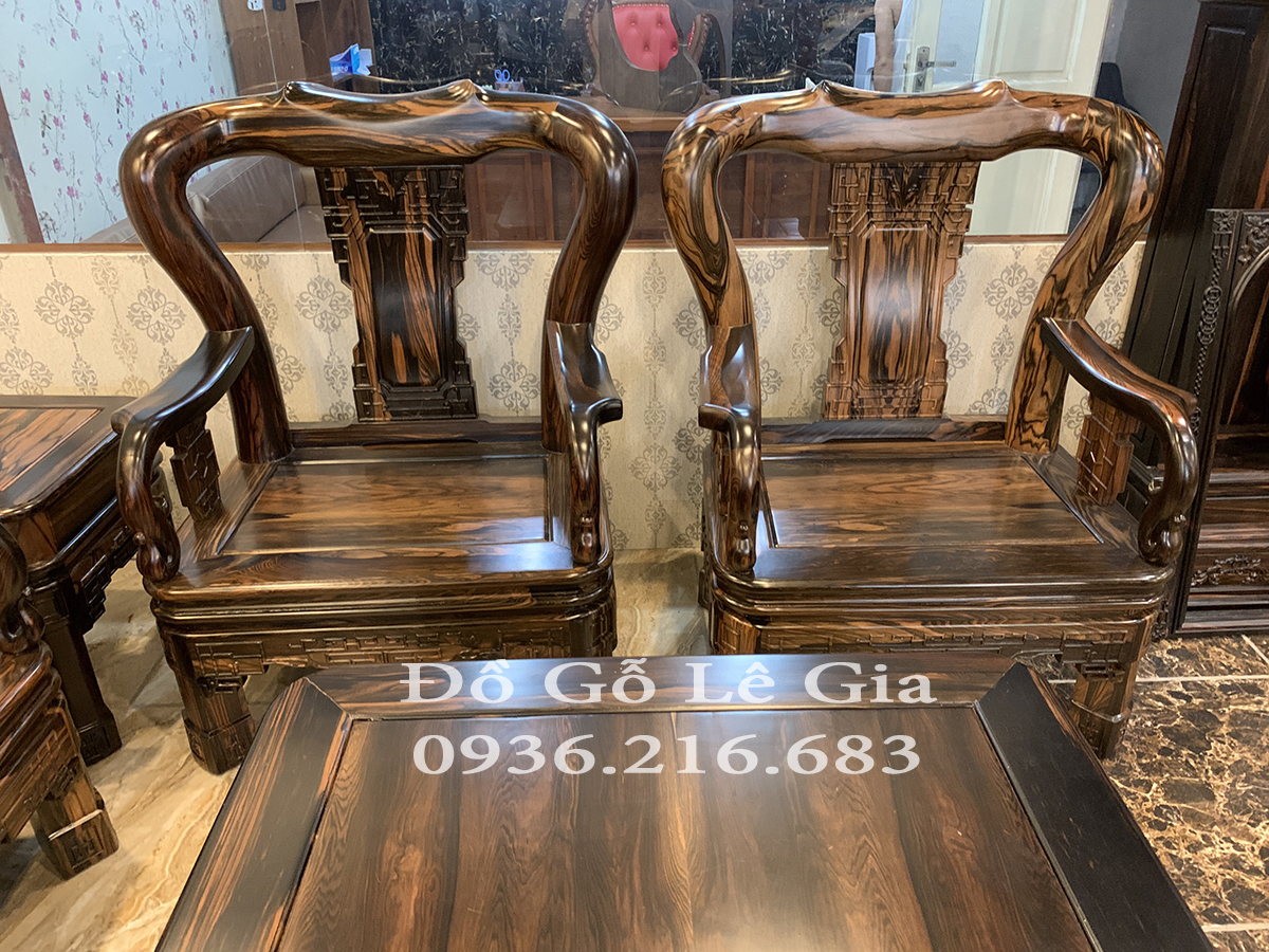 Bộ Minh Quốc Triện cột 12 Gỗ Mun Hoa Nhập Khẩu Từ Nước Lào 8