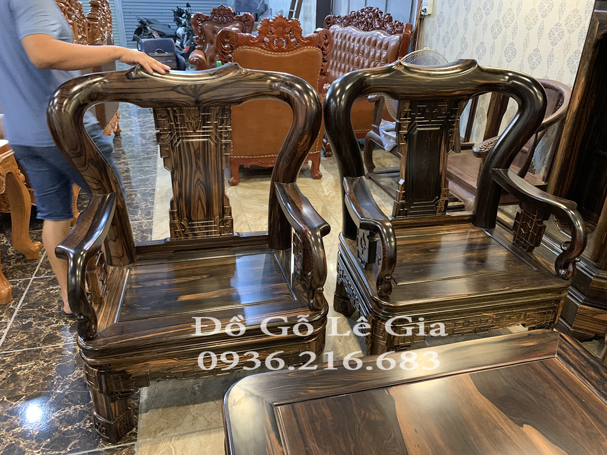 Bộ Minh Quốc Triện cột 12 Gỗ Mun Hoa Nhập Khẩu Từ Nước Lào 9