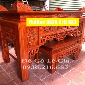 Hán gian chân dày 12cm gỗ Hương đá 8