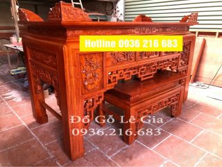 Hán gian chân dày 12cm gỗ Hương đá 5